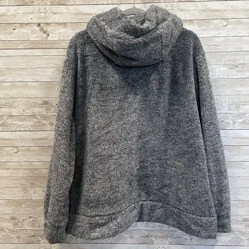 White Mark Cozy Collection Womens 2XL Jacket Gray Zip Hooded Sherpa Lounge NWT Size XXL
