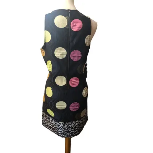 Maeve Retro Tilde Jacquard Mixed Media Colored Polka Dots Dress Size S NWT