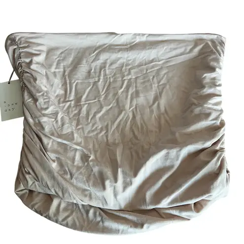 A New Day  Women's Beige Slim Fit Ruched Tube Top - Size XXL - NWT