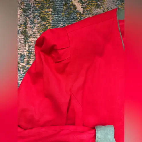 Vintage Meico Landhaus holiday poinsettias skirt jacket set, size EU 46 Red