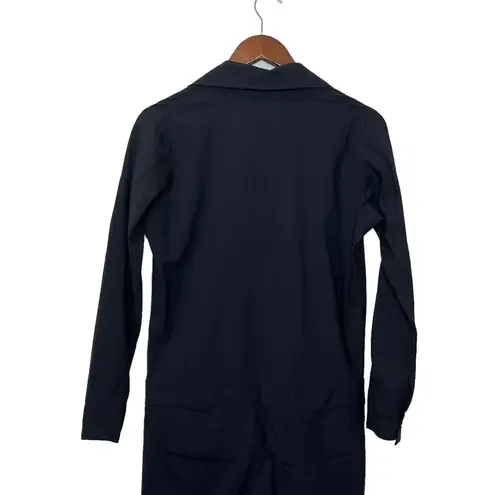 6397 Black Boilersuit Jumper Full Length Utility Fleece Wool Women’s Size XS