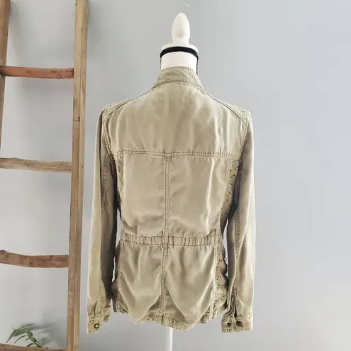 Max jeans Olive Green Lightweight Utililty Jacket Size M