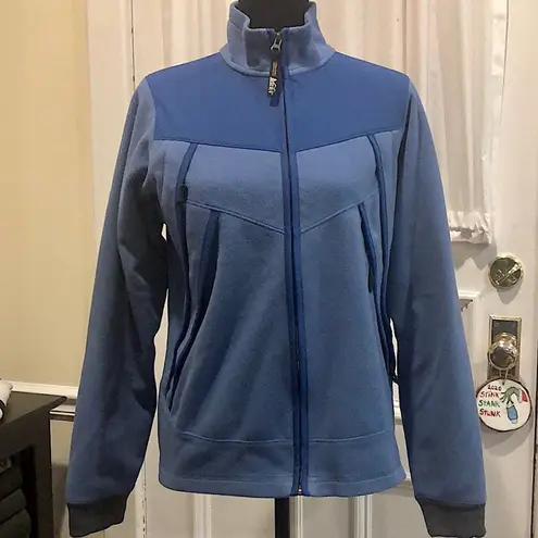 REI Women’s Periwinkle Blue Full Zip Fleece Sweatshirt Zipper Pockets Sz Medium
