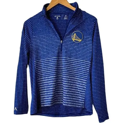 Nba Golden State Warriors Antigua Quarter Zip Half Zip Long Sleeve Jacket Top - M
