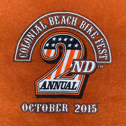 Harley Davidson Colonial Beach Bike Fest Halloween Orange Long Sleeve T-shirt