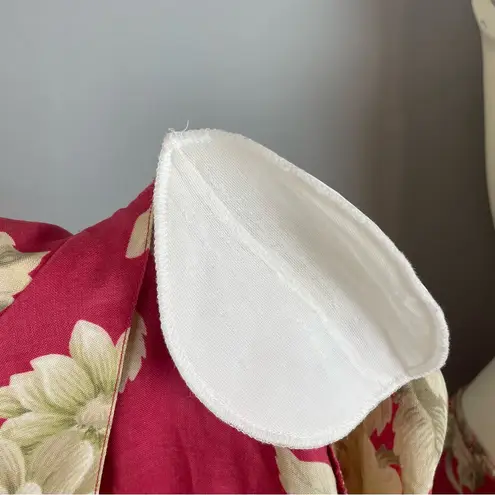 Evan Picone Evan-Picone Two Piece Dress Wrap Skirt Top Matching Floral Faded Red Size 10 Med