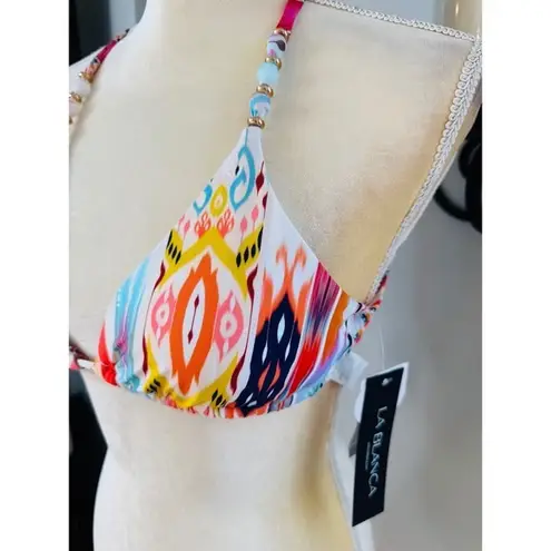 La Blanca Desert Dream Triangle Bikini Top, Luxurious Beach Top, Size 8, NWT