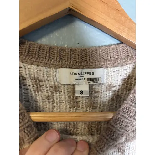 Adam Lippes Fair Isle Crewneck Wool Blend Sweater Cream Beige Size Small