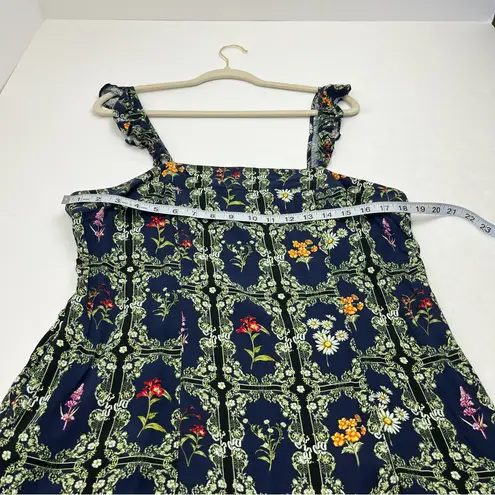 Agua Bendita x Target Dress Womens Size XL Blue Dainty Mini Floral Tile Print
