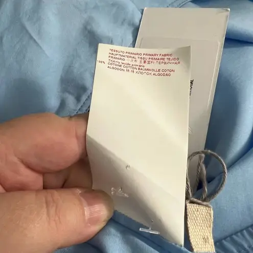 Marni Ruffle Cotton Poplin Tank Top in Lake Blue Size 36 / US 0