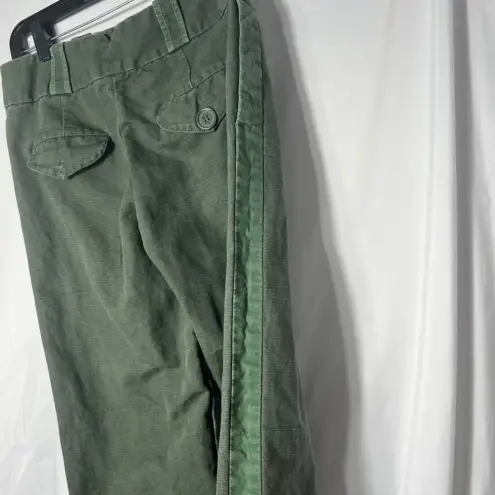 Marc Jacobs ‎ Two-Toned Capri Linen Pants Green Size 4