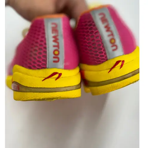 Newton Sneakers Womens 7 Pink Yellow Orange Distance Running Shoes 01011