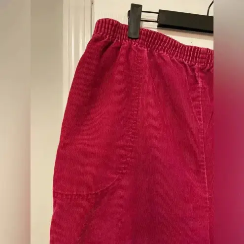 VTG Fox Collection Magenta Pink Elastic Waist High Rise Corduroy Pants Size 16