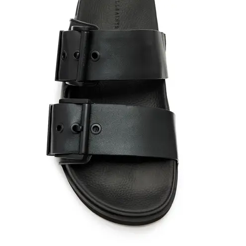 ALLSAINTS NEW Leather Sian Buckle Chunky Sandal in Black Size 8