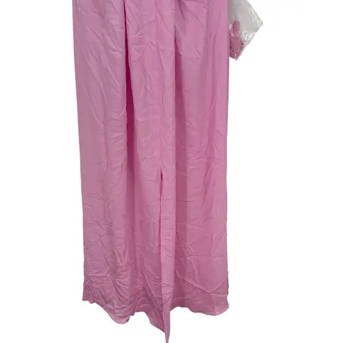 Dessy Collection Draped Satin Grecian Column Gown With Convertible Straps Pink Size 00
