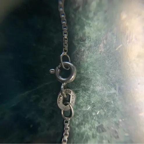 Sterling Silver Gothic Sunburst Top Cross Pendant Necklace Hinge 22” VTG garnet