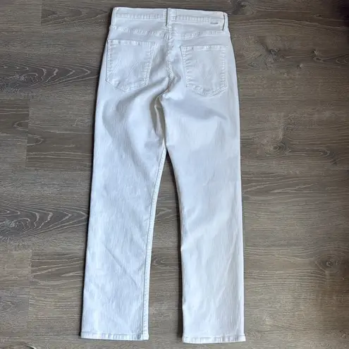 MOTHER HIGH WAISTED RIDER ANKLE Fairest Of Them All White Size 28