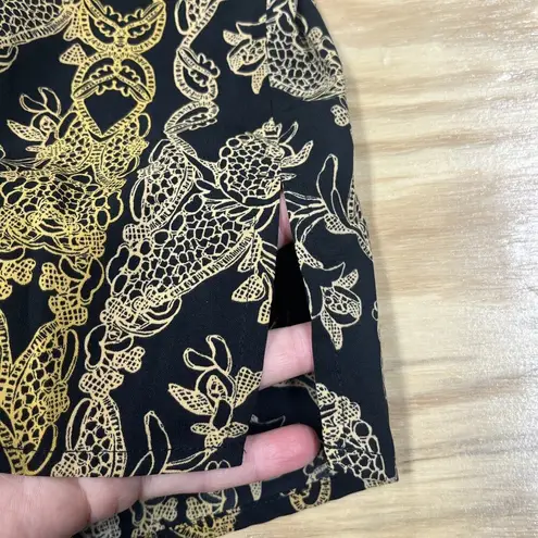 Catherines Catherine’s Print Blouse Top Black Print Size 2X Career Office Church Mature