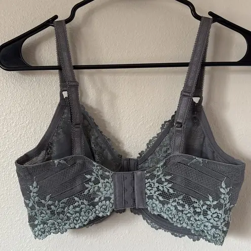 Wacoal Embrace Lace Underwire Bra Grey 34DDD Quiet Shade Ether