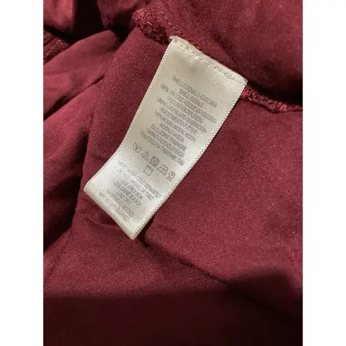 Maeve Anthropologie Francoise Red Floral Embroidered Midi Dress V-Neck 2