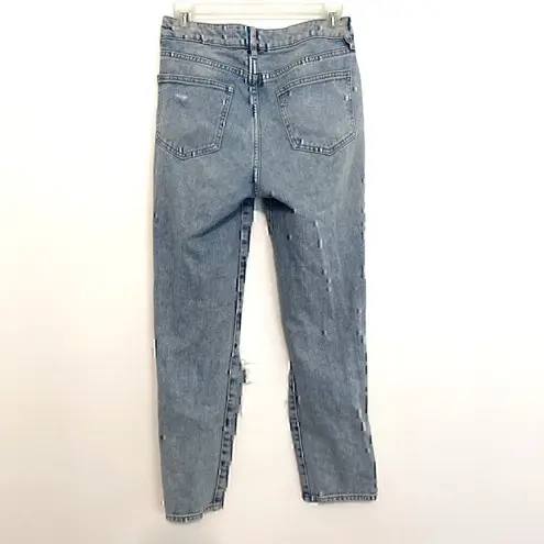 PacSun Mom Jeans Light Wash Distressed Ripped High Waisted Cropped Crop Ankle 24