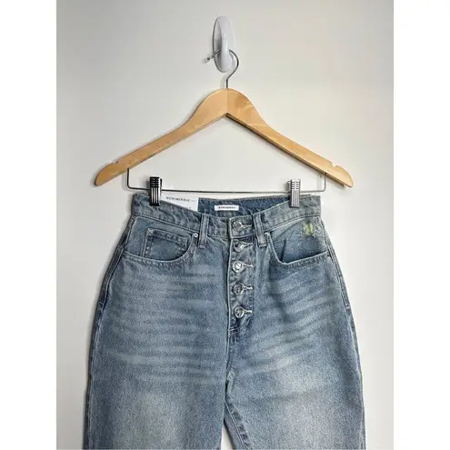 We Wore What Pants WomensâStraight Leg High Rise Jeans Crystal Buttons Size 25âNW