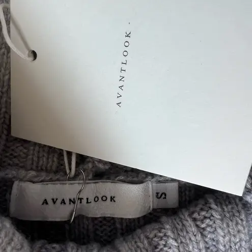 NWT Avantlook Artsy Grey Chunky Rib Knit Asymmetrical Cut Mini Dress / Tunic