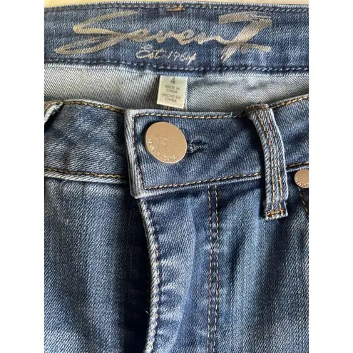Seven7 Seven Women's Blue Jeans/Pants Stretch Mid Rise Flare Size 4 SKU 2864