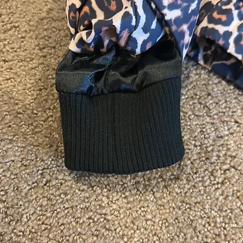 Generation Love WOMENS HOODED LEOPARD PRINT PUFFER LIGHT JACKET SIZE XS