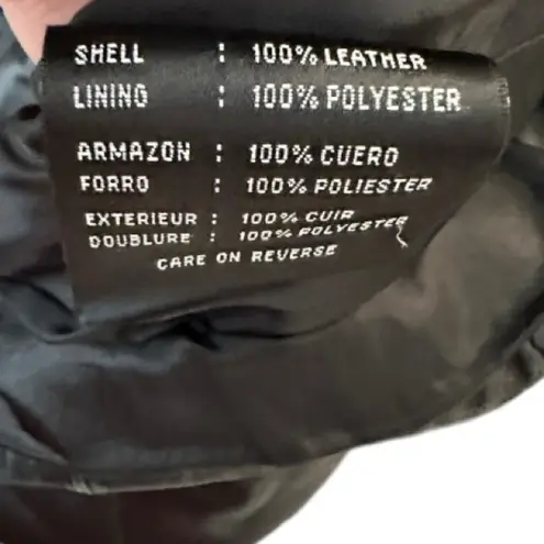 Nine West  Black Leather Jacket