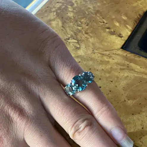 Teal Color Changing Fluorite Sterling Silver Ring Size 5