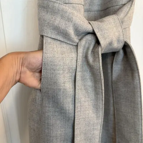 J. Crew Dress Women's Sz 4 Gray Wool Sleeveless Belted Career Office Staple EUC