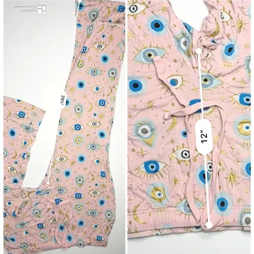 Posh Peanut Celestial Fiona SS Pajama Set 2XL Evil Eye Pink Colorful Whimsigoth Size XXL