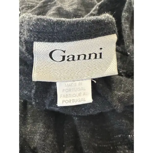 Ganni Black Winter Jersey Cotton Dress Women’s Size M Casual Fit & Flare