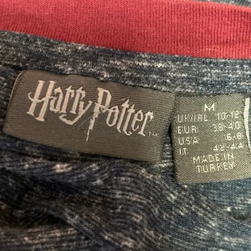 Harry Potter Gryffindor House Women's Blue Long Sleeve Pullover Tee Shirt Top M