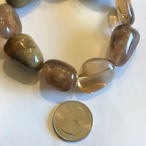 2 Boho Stretchy Brown & Neutral Beaded Bracelets