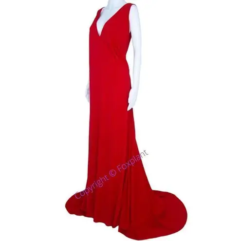 Eloquii NEW red maxi formal dress with trail, women's size 16