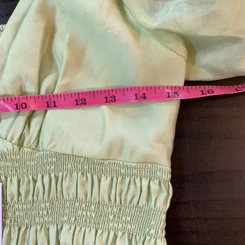 WAYF Lemongrass Smocked Puff Sleeve Peplum Top M NWT Square Neck Blouse
Cottage