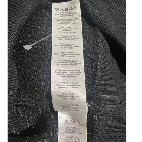 NWT APRICOT Women's Black Glitter Ombre Sparkle Knit Sweater Size S