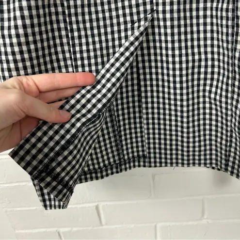 Capulet Lola Bustier Gingham Fitted Black White Midi Dress Size XS