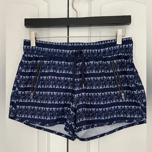 Athleta  Blue & White Stripe Ikat Sway Shorts Size Small