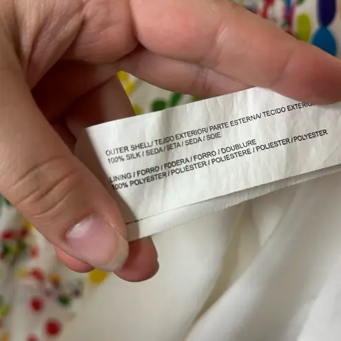 all things mochi Blessica White Multicolor Polka Dot Ruffle Tiered Mini Dress M