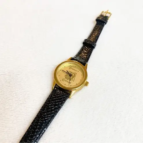 RARE Vintage Hersheys Chocolate Gold Leather Watch
