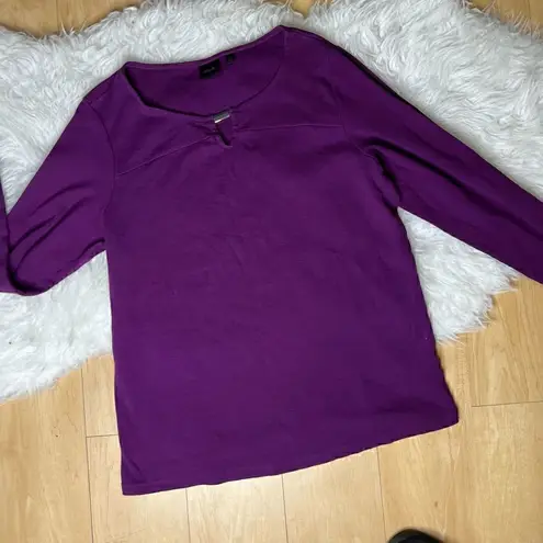Rafaella long sleeve purple classy casual top / blouse women plus size 1X