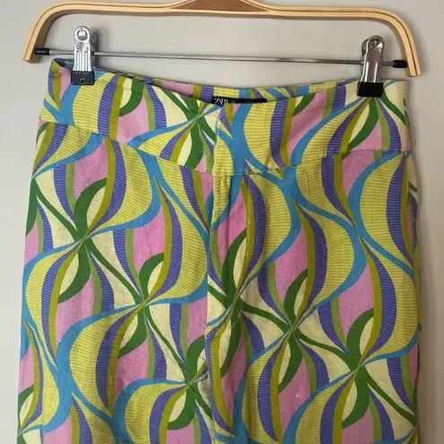 ZARA  Linen Blend Groovy Pants- Size XS