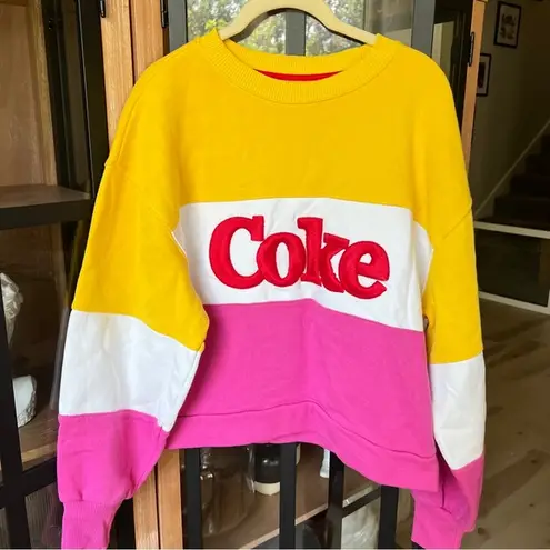 Urban Outfitters Coke Coca Cola sweatshirt pullover crewneck embroidered colorblock oversized