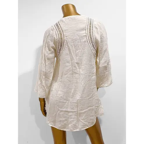 Robin Piccone Women's Off-White Swim Cover-Up Tunic Size S