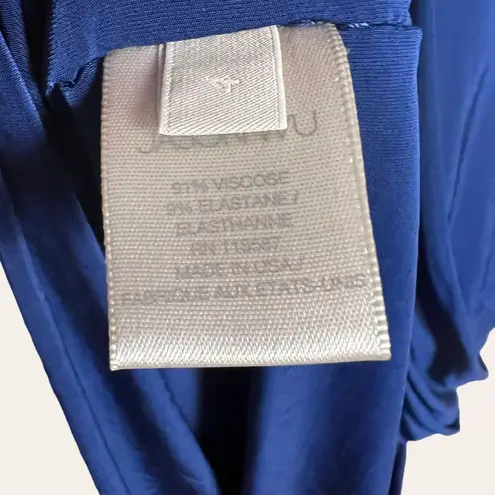 Jason Wu Sapphire Blue Draped Sleeveless Midi Dress Size 4