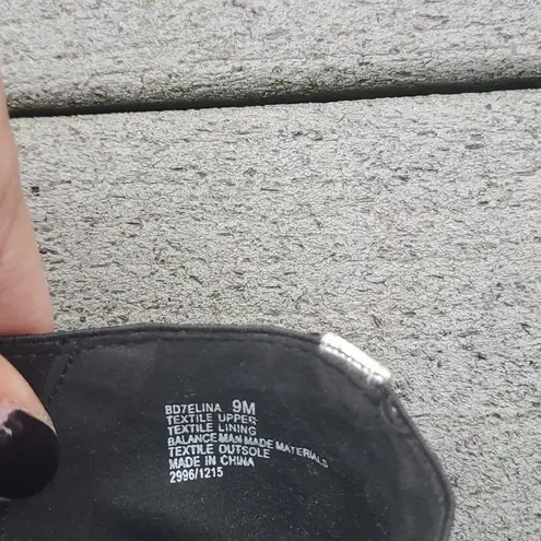 Elina Striped Fabric Ballet Flats | Bandolino Striped Round Toe Flats