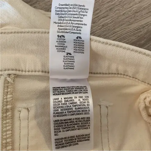 NWT MOTHER Denim The Curbside Cargo Flood Jeans in Eggnog Size 33 White